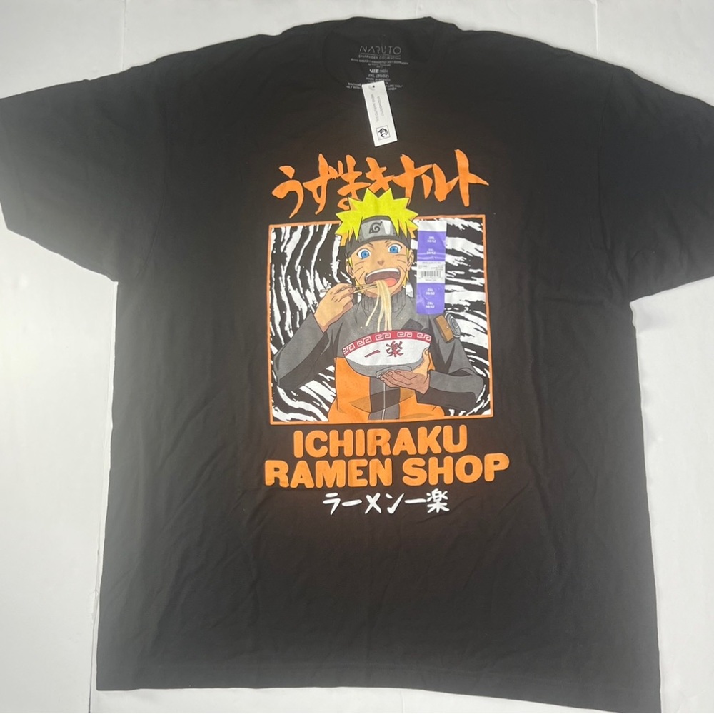 Naruto ichiraku ramen shop shirt size xxl 100% cotton new with tags